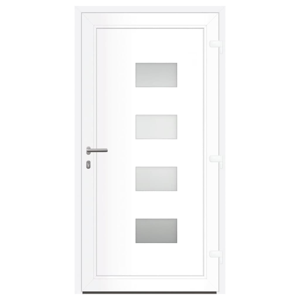 Porta Ingresso Antracite 110x210 cm in Alluminio e PVC | homemem39