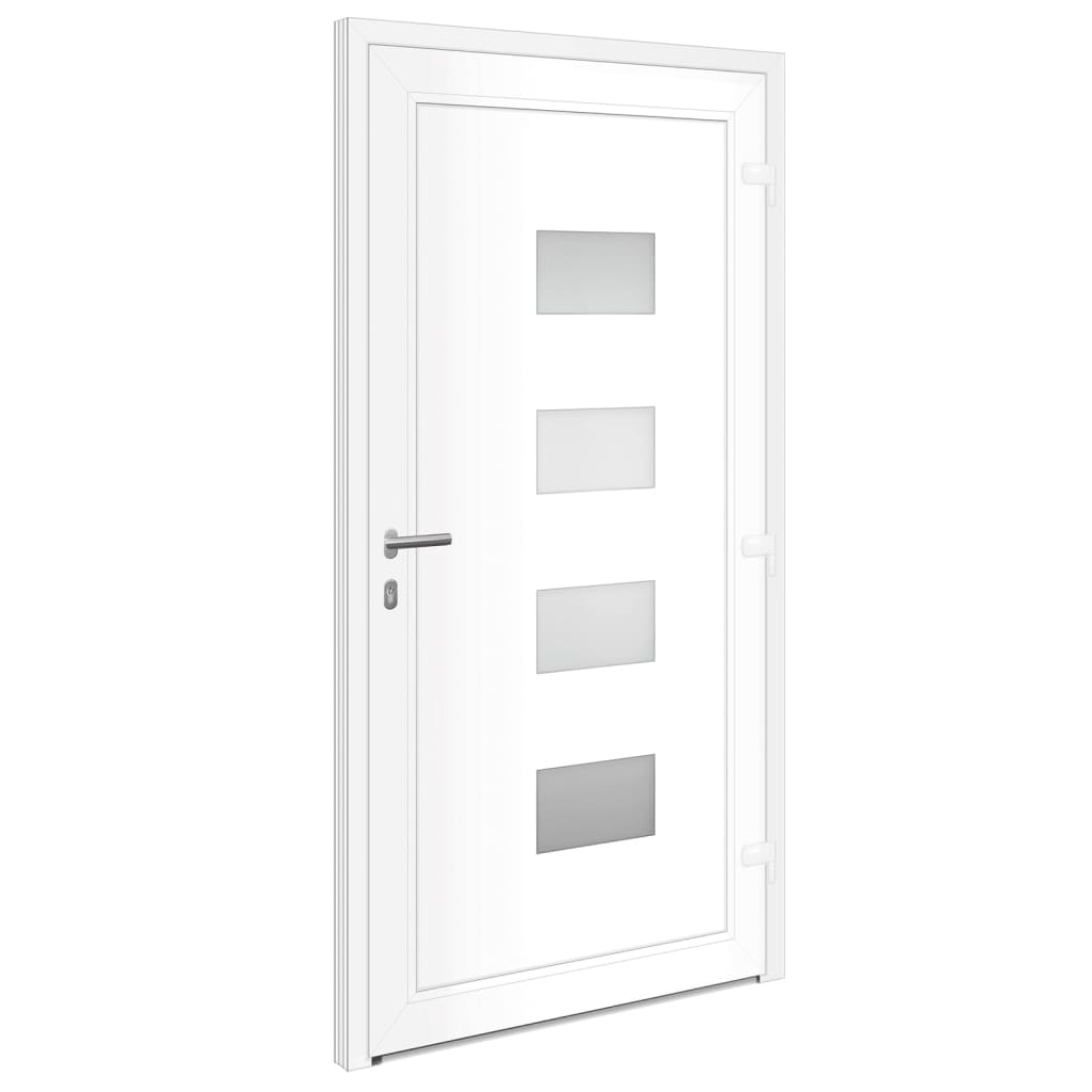 Porta Ingresso Antracite 110x210 cm in Alluminio e PVC | homemem39