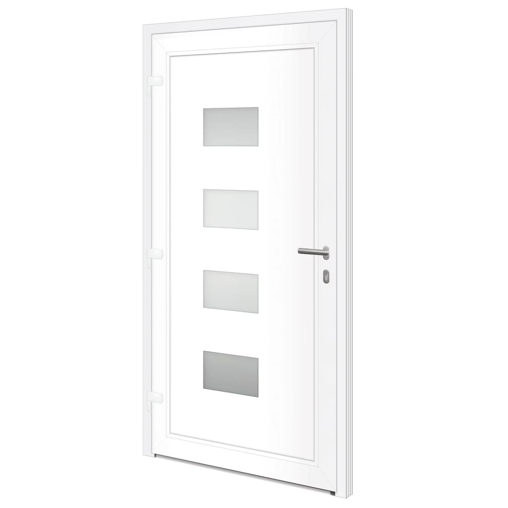 Porta Ingresso Antracite 100x200 cm in Alluminio e PVC | homemem39