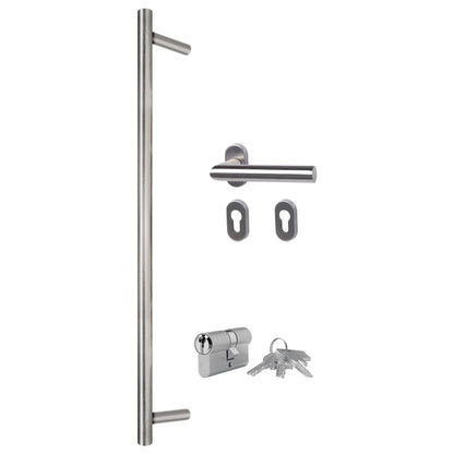 Porta Ingresso Antracite 100x200 cm in Alluminio e PVC | homemem39