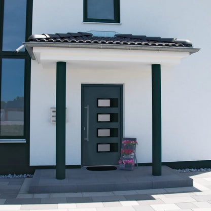 Porta Ingresso Antracite 110x210 cm in Alluminio e PVC - homemem39