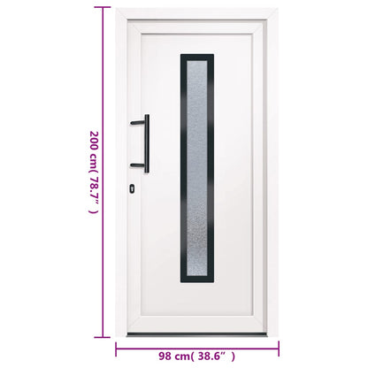 Porta Ingresso Bianca 98x200 cm in PVC - homemem39