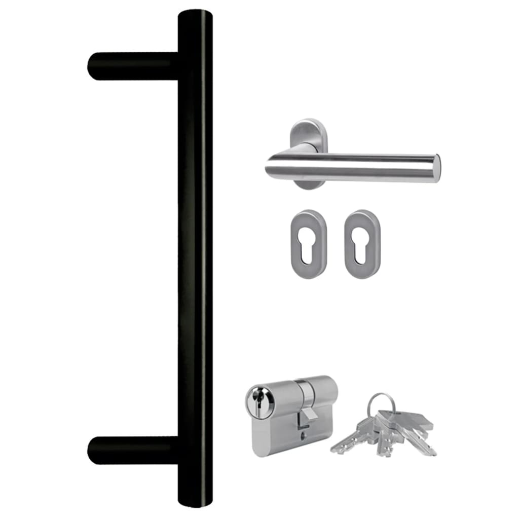 Porta Ingresso Antracite 98x200 cm in PVC