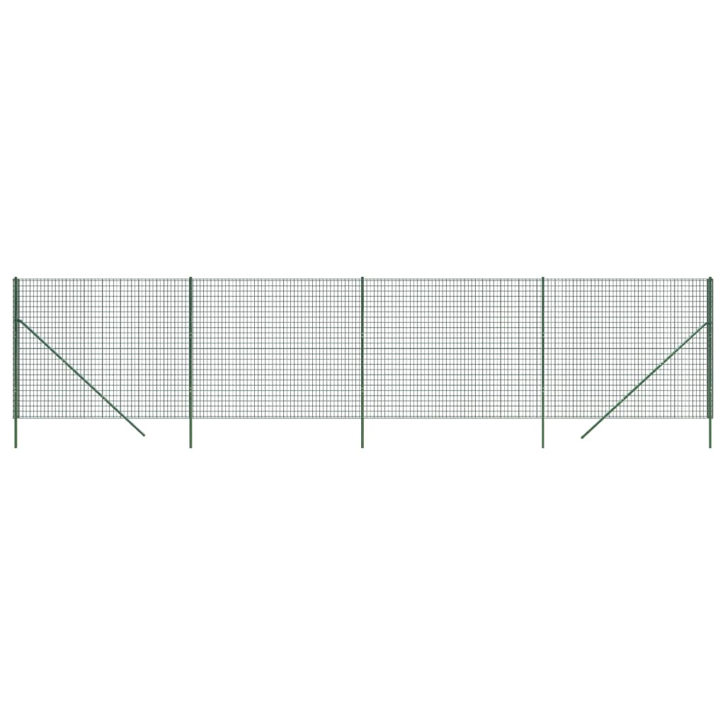 Recinzione Metallica Verde 2,2x10 m in Acciaio Zincato - homemem39