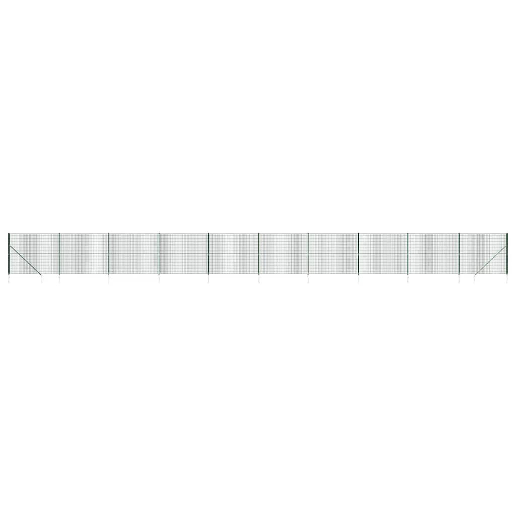 Recinzione Metallica con Picchetti Ancoraggio Verde 2,2x25 m - homemem39