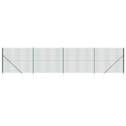 Recinzione Metallica con Picchetti Ancoraggio Verde 2x10 m - homemem39