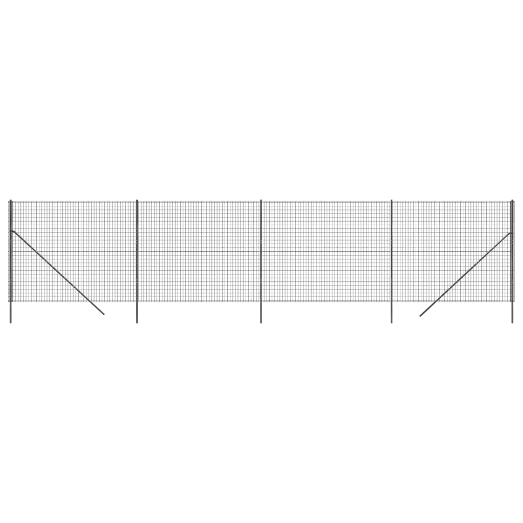Recinzione Metallica Antracite 2,2x10 m in Acciaio Zincato | homemem39