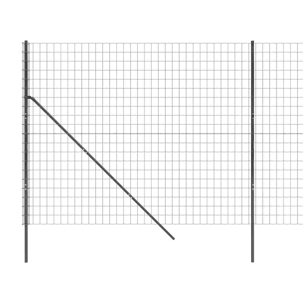 Recinzione Metallica Antracite 2x25 m in Acciaio Zincato | homemem39