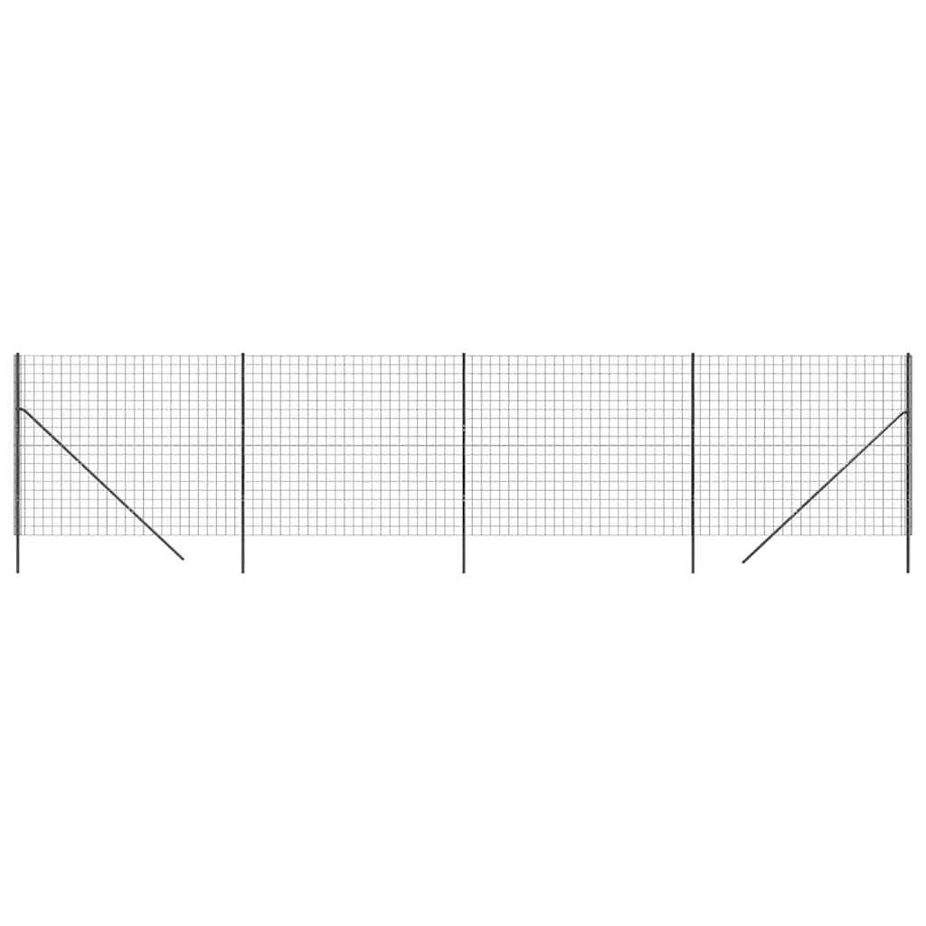 Recinzione Metallica Antracite 1,8x10 m in Acciaio Zincato