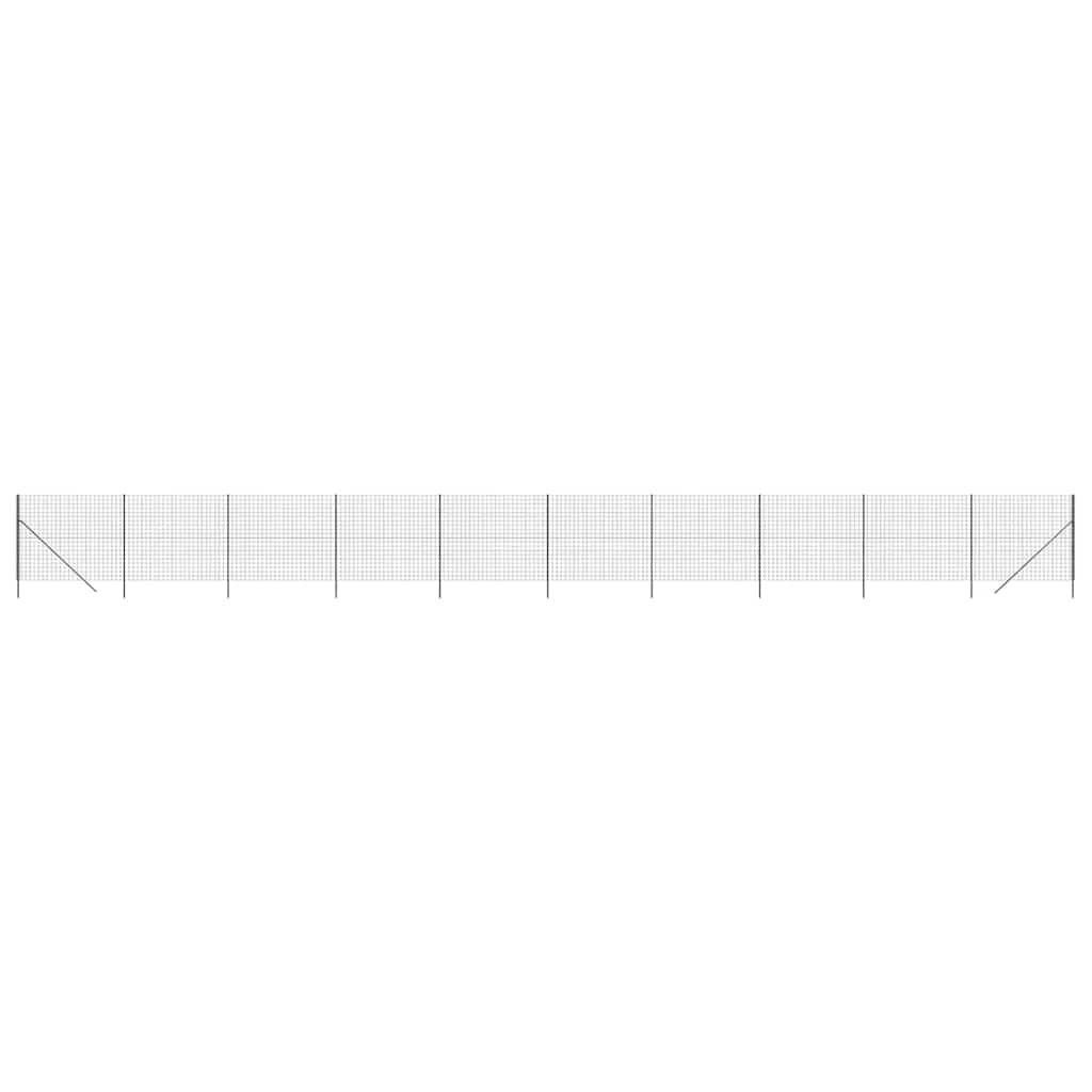 Recinzione Metallica Antracite 1,6x25 m in Acciaio Zincato | homemem39