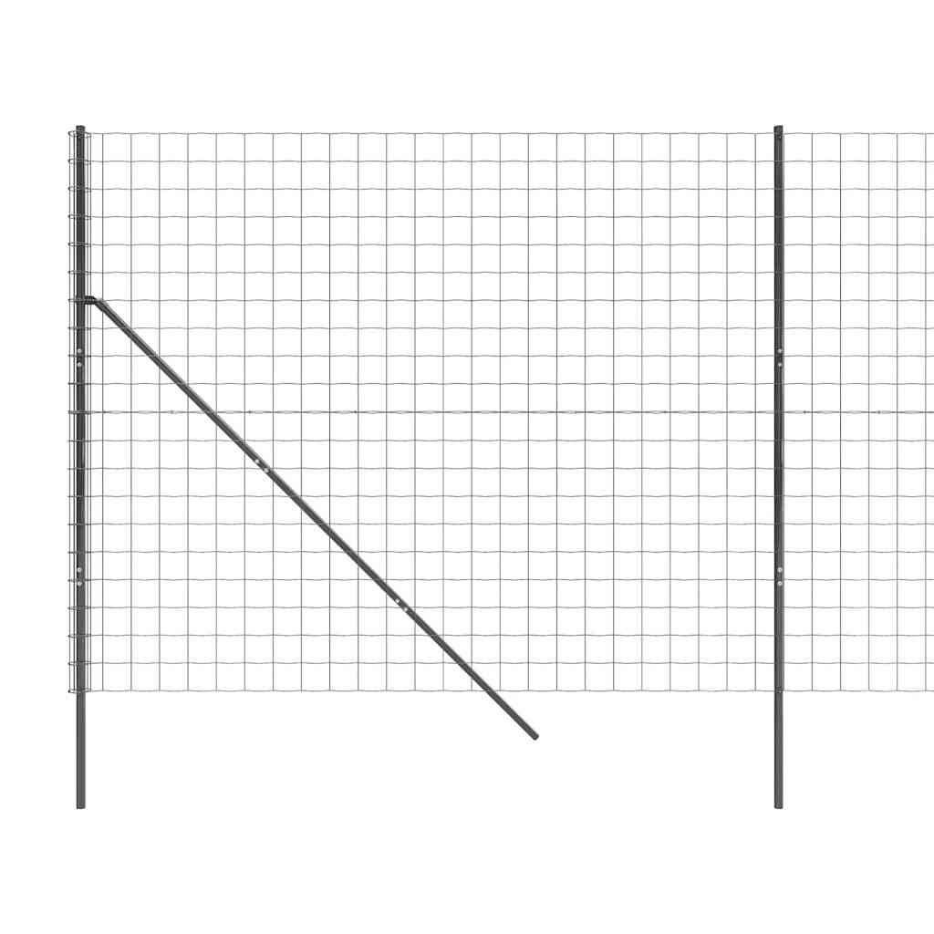 Recinzione Metallica Antracite 2,2x25 m in Acciaio Zincato | homemem39