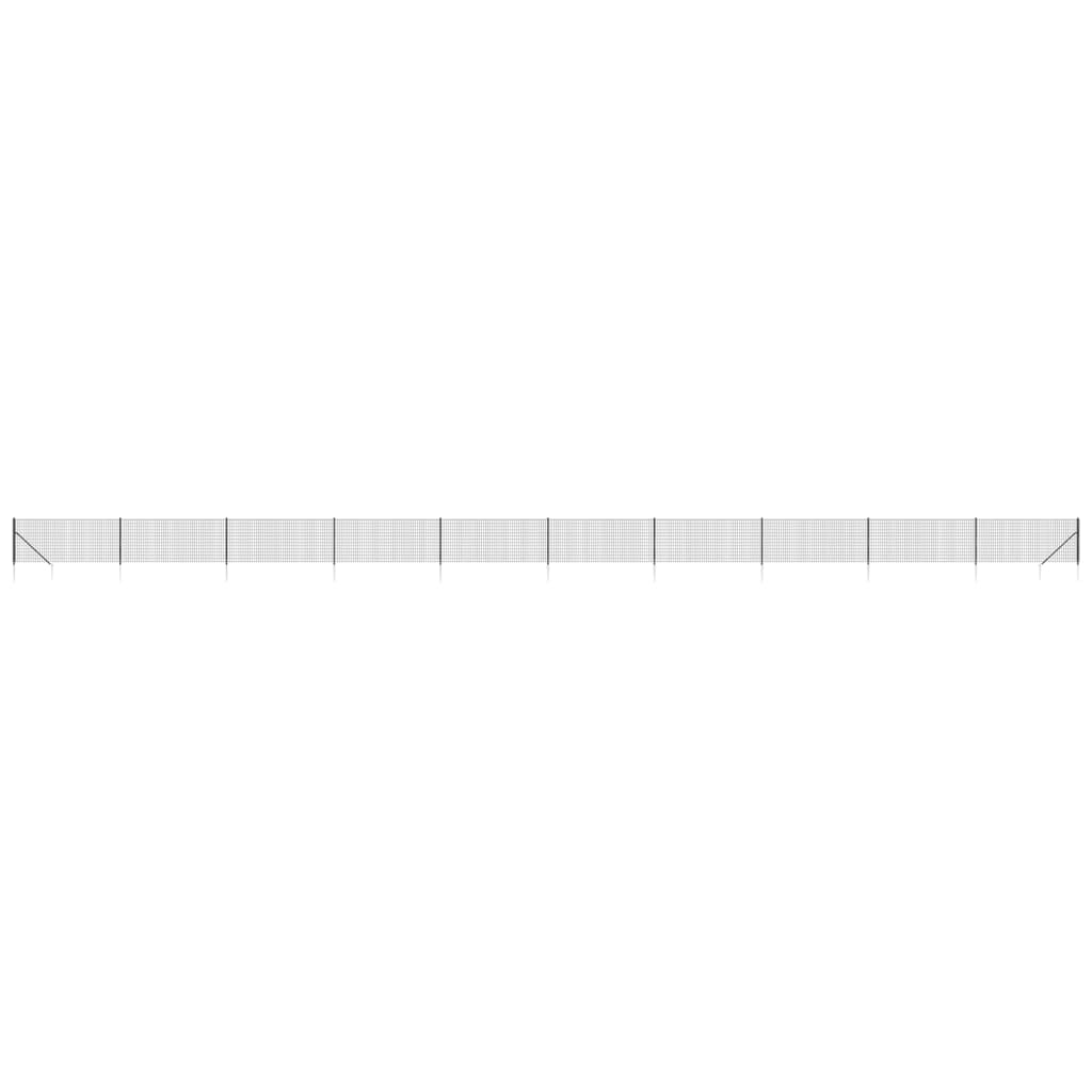 Recinzione Metallica con Picchetti Ancoraggio Antracite 1x25 m | homemem39