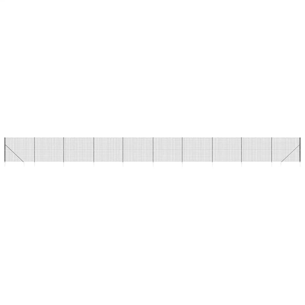 Recinzione Metallica con Picchetti Ancoraggio Antracite 2,2x25m - homemem39