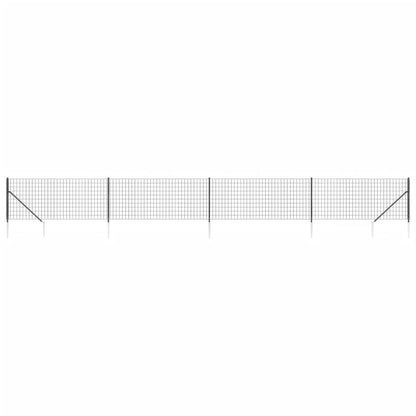 Recinzione Metallica con Picchetti Ancoraggio Antracite 1x10 m | homemem39