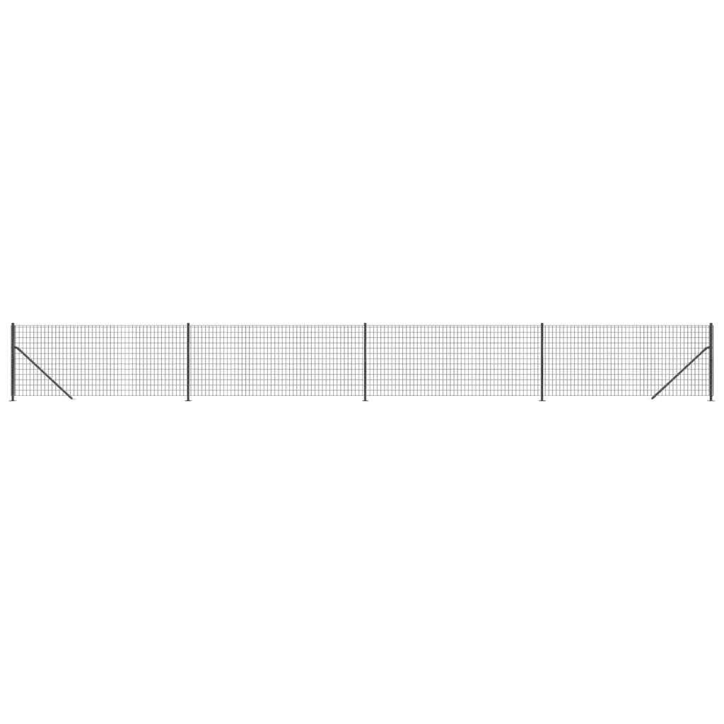 Recinzione Metallica con Flangia Antracite 0,8x10 m