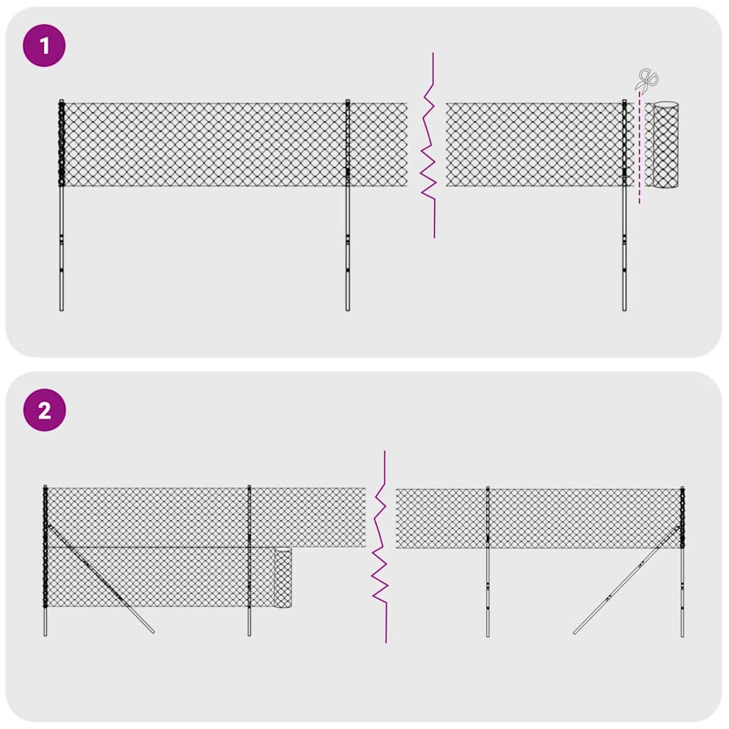 Recinzione Metallica con Flangia Antracite 1,6x10 m - homemem39
