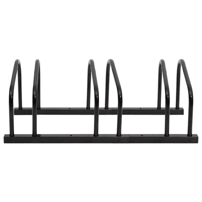 Portabici per 3 Biciclette Acciaio Nero - homemem39