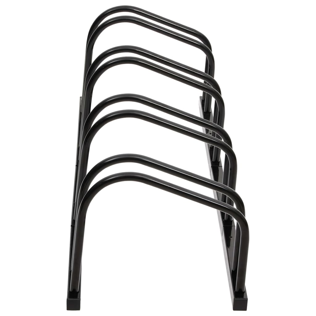 Portabici per 4 Biciclette Acciaio Nero - homemem39