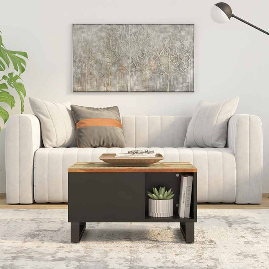 Tavolino da Salotto 60x50x35 cm in Legno Massello di Recupero | homemem39