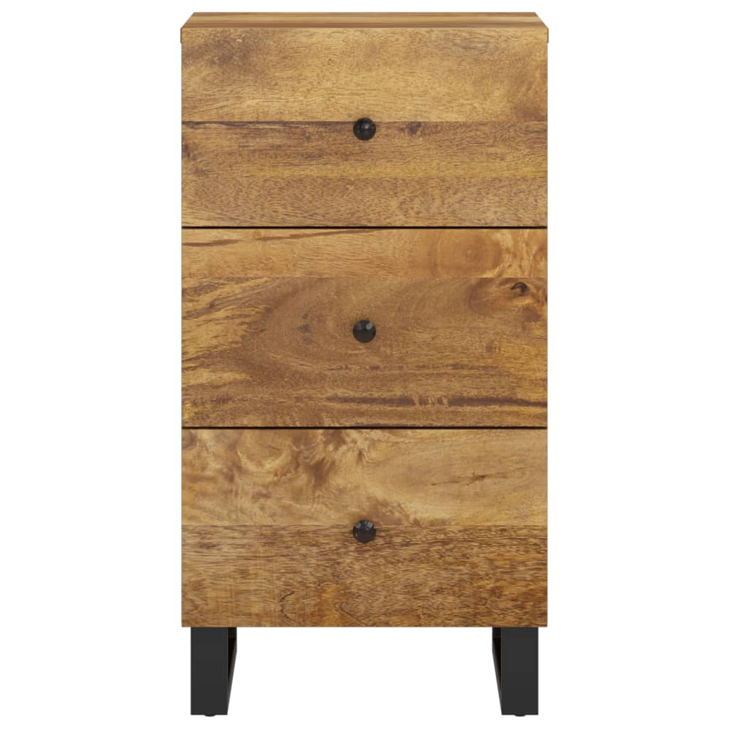 Credenza con 3 Cassetti 40x33,5x75 cm Legno Massello di Mango