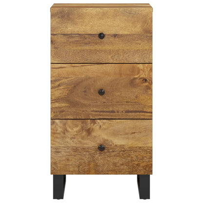 Credenza con 3 Cassetti 40x33,5x75 cm Legno Massello di Mango