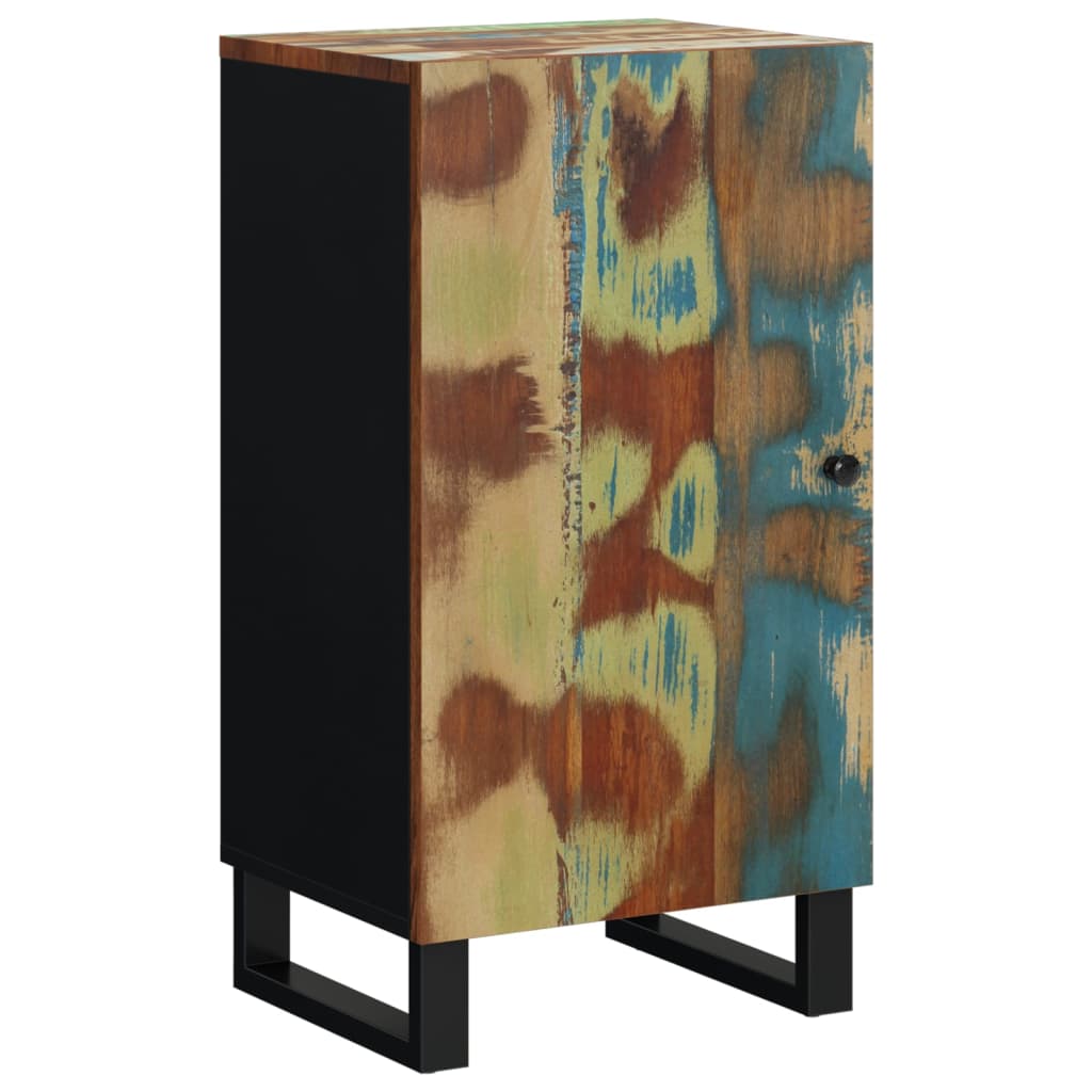 Credenza con Anta 40x31x75 cm in Legno Massello di Recupero