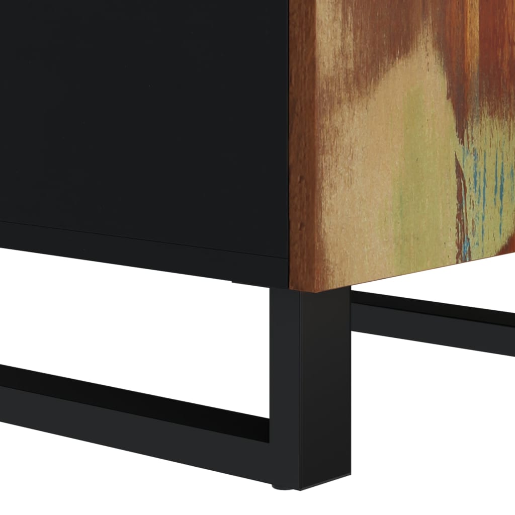 Credenza con Anta 40x31x75 cm in Legno Massello di Recupero