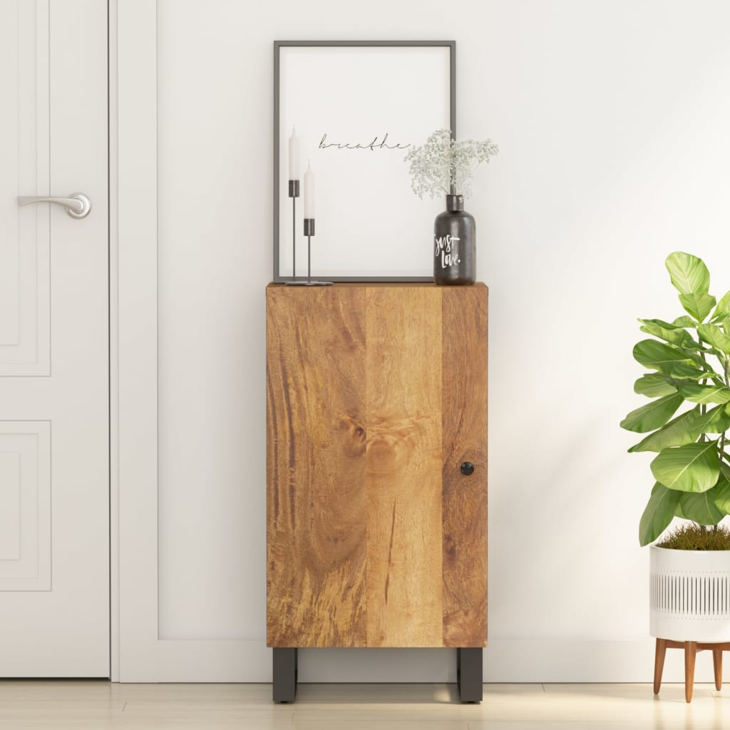 Credenza con Anta 40x31x75 cm in Legno Massello di Mango