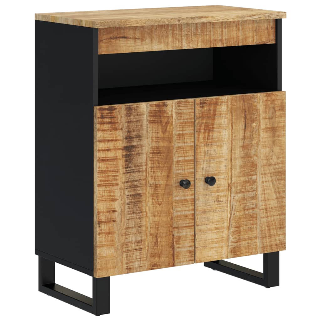 Credenza con 2 Ante 60x33x75 cm in Legno Massello di Mango - homemem39