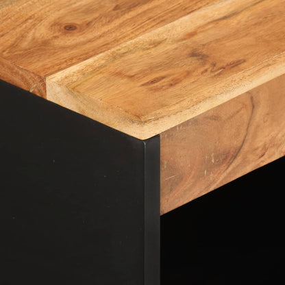 Credenza con 2 Ante 60x33x75 cm in Legno Massello di Acacia