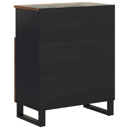 Credenza con 2 Ante 60x33x75 cm in Legno Massello di Recupero