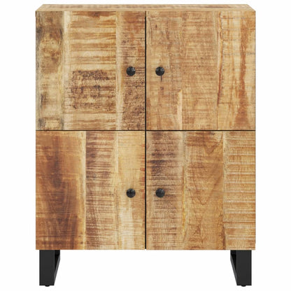 Credenza con 4 Ante 60x33x75 cm in Legno Massello di Mango