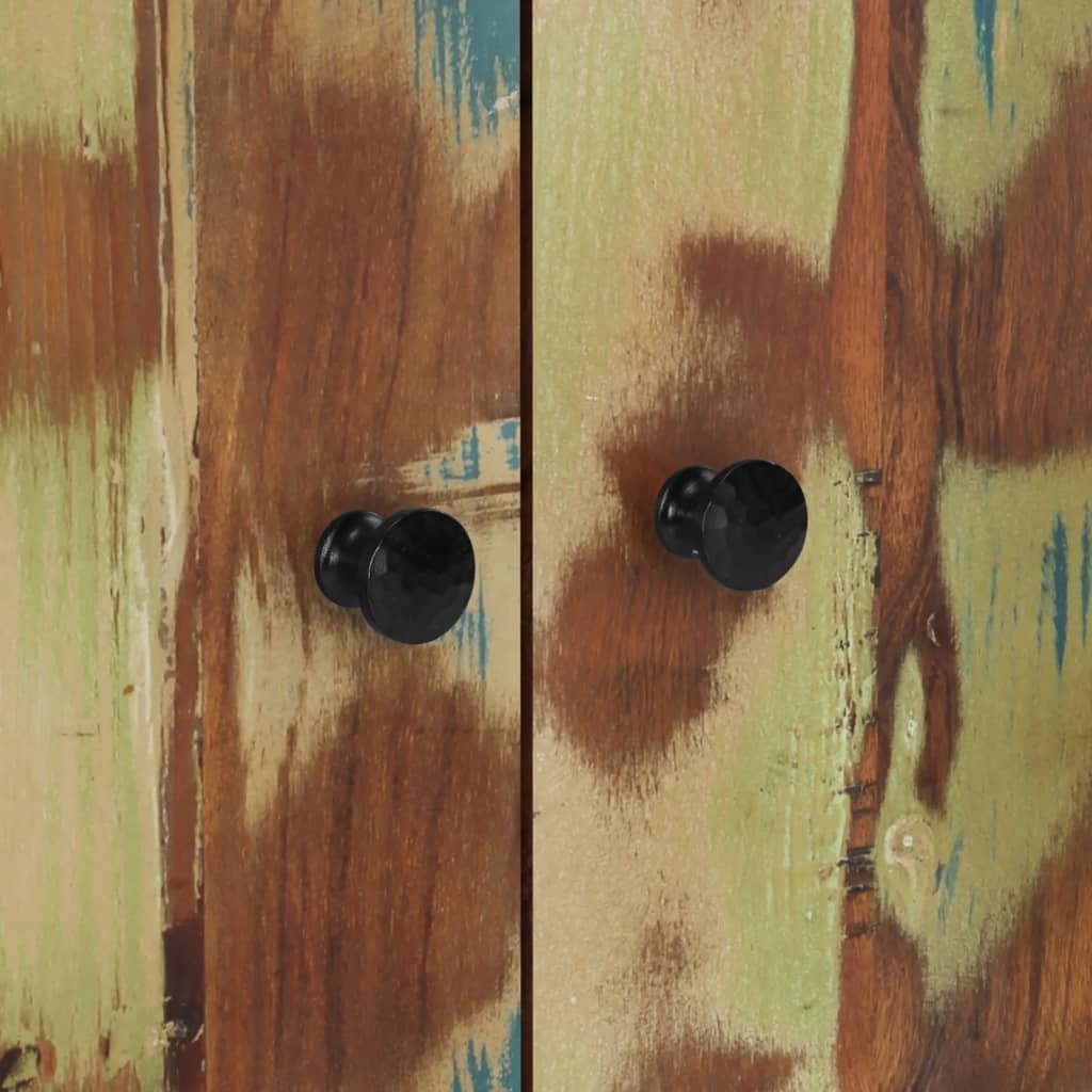 Credenza con 4 Ante 60x33x75 cm in Legno Massello di Recupero