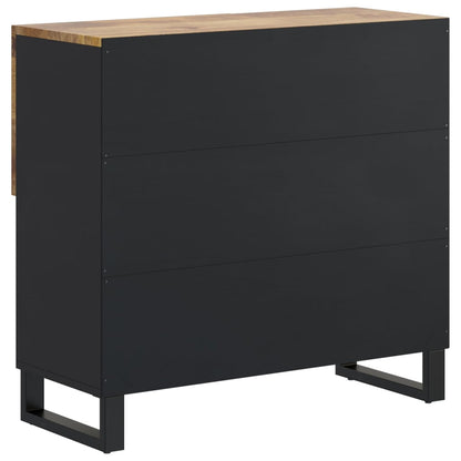 Credenza con 2 Ante 80x33x75 cm in Legno Massello di Mango
