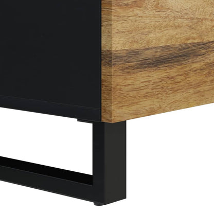 Credenza con 2 Ante 80x33x75 cm in Legno Massello di Mango