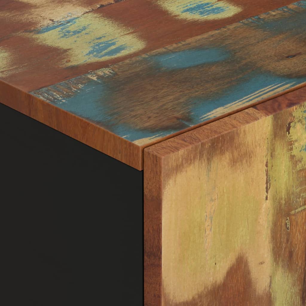 Credenza con 2 Ante 90x33x75 cm in Legno Massello di Recupero