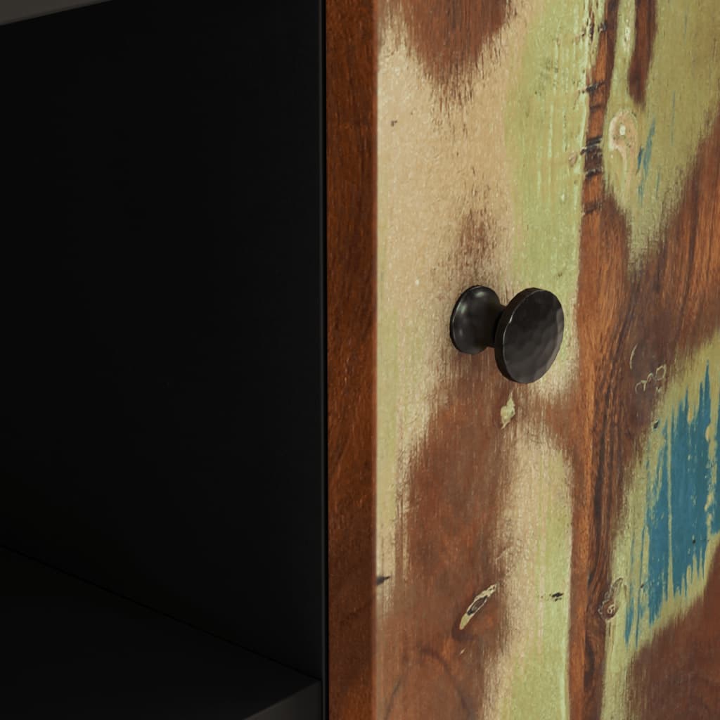 Credenza con 2 Ante 90x33x75 cm in Legno Massello di Recupero