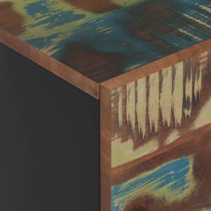 Credenza con 3 Ante 40x33x110cm Legno Massello Recupero e Ferro