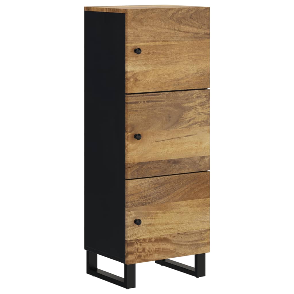 Credenza con 3 Ante 40x33x110 cm Legno Massello Mango e Ferro - homemem39