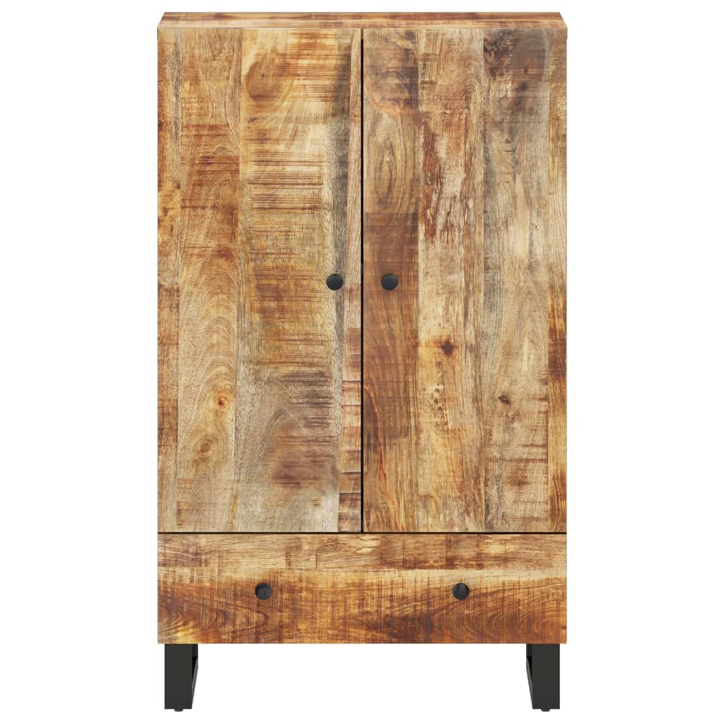 Credenza con Cassetto 60x33x100 cm Legno Massello Mango e Ferro