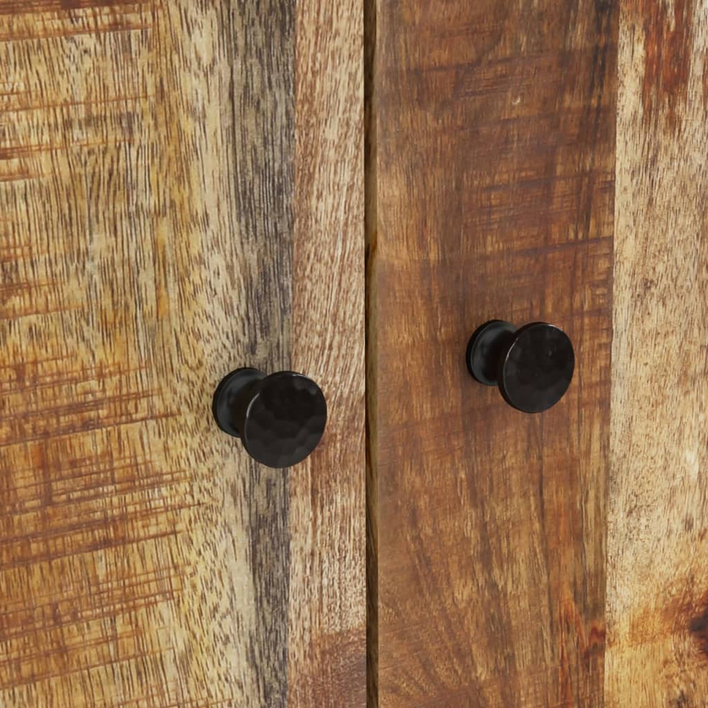 Credenza con Cassetto 60x33x100 cm Legno Massello Mango e Ferro