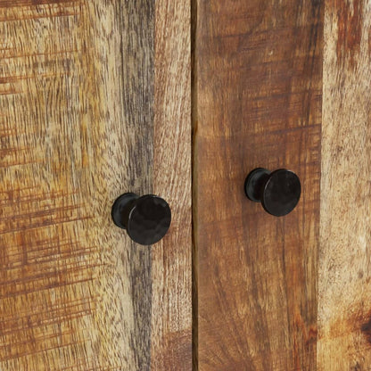 Credenza con Cassetto 60x33x100 cm Legno Massello Mango e Ferro