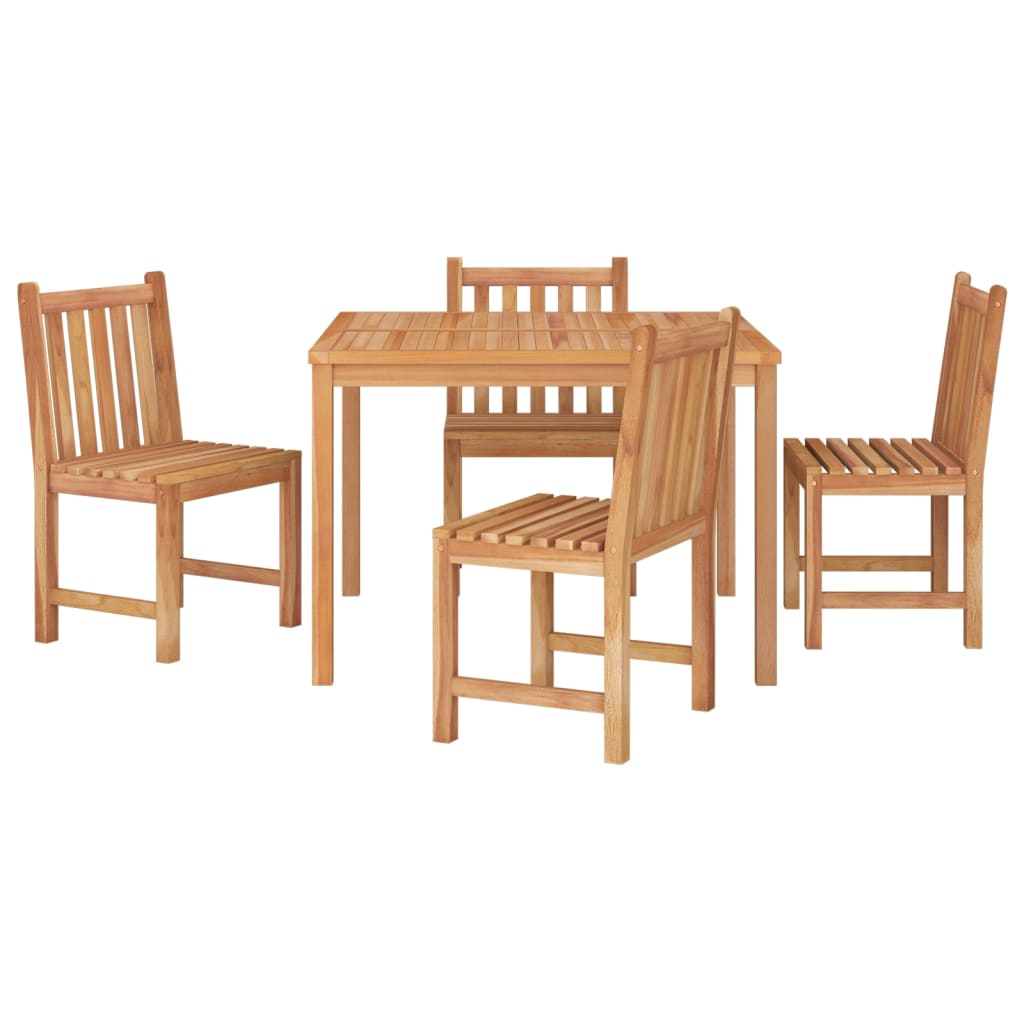 Set da Pranzo per Giardino 5 pz in Legno Massello di Teak | homemem39