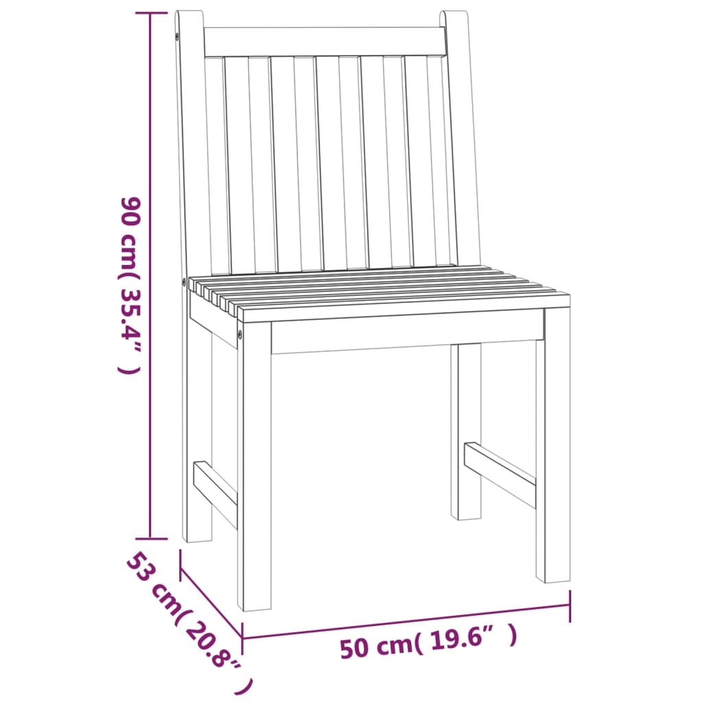 Set da Pranzo per Giardino 5 pz in Legno Massello di Teak | homemem39