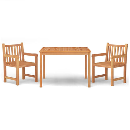 Set da Pranzo per Giardino 3 pz in Legno Massello di Teak | homemem39