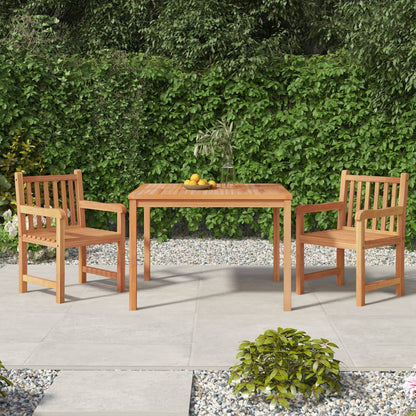 Set da Pranzo per Giardino 3 pz in Legno Massello di Teak | homemem39