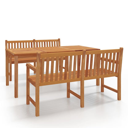 Set da Pranzo per Giardino 3 pz in Legno Massello di Teak | homemem39