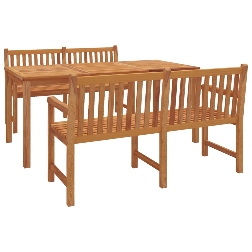 Set da Pranzo per Giardino 3 pz in Legno Massello di Teak | homemem39