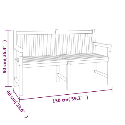 Set da Pranzo per Giardino 4 pz in Legno Massello di Teak | homemem39