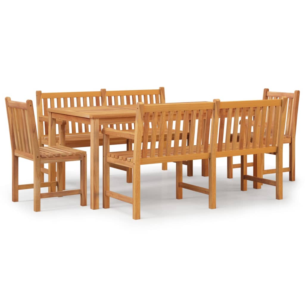 Set da Pranzo per Giardino 5 pz in Legno Massello di Teak | homemem39